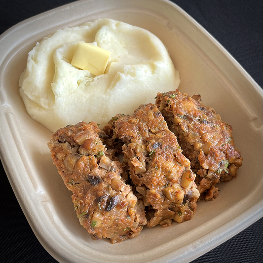 Classic Meatloaf with Garlic Mashed Potatoes
