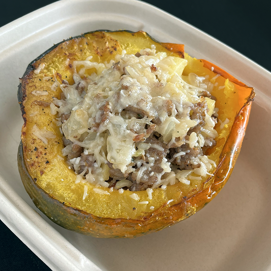 Sausage and Apple-Stuffed Squash (GF)