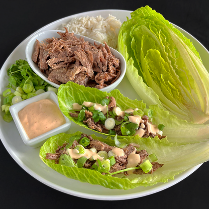 Asian Beef Pot Roast Lettuce Wraps (GF, DF)