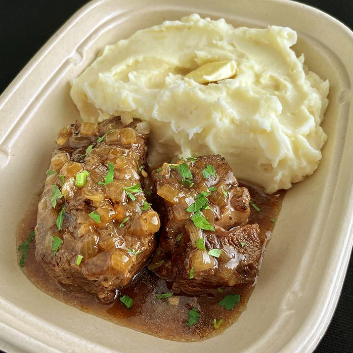 Balsamic Beef Pot Roast with Garlic Mashed Potatoes (GF)