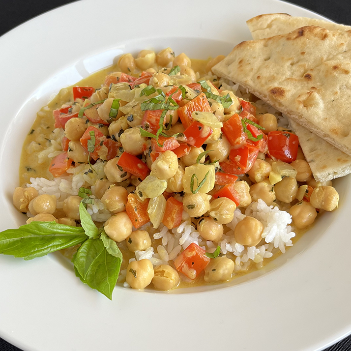 Basil Chickpea Curry (DF, Veg)