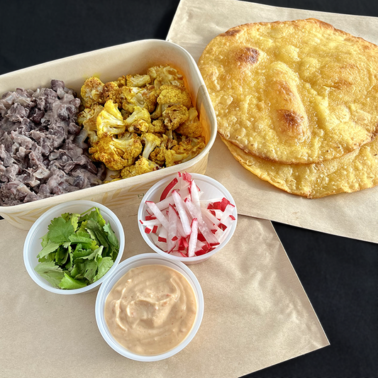 Roasted Cauliflower and Black Bean Tostadas (GF, DF, Veg)