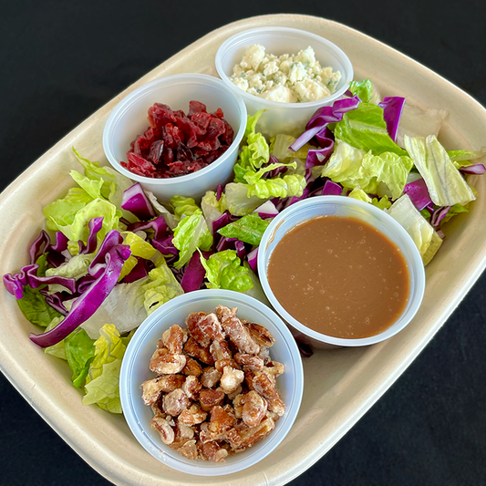 Blue Cheese Chopped Salad with Candied Pecans and Dried Cranberries (GF, Veg)
