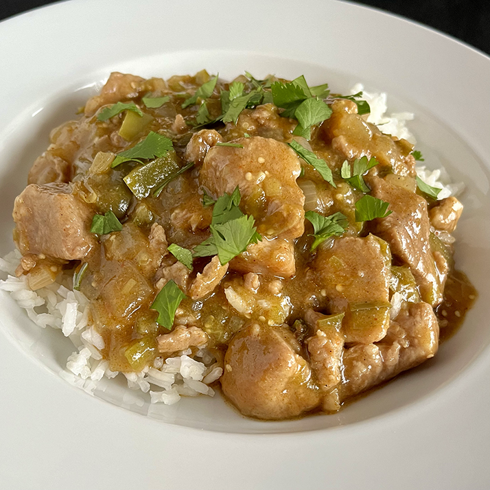 Chile Verde with Rice (GF, DF)