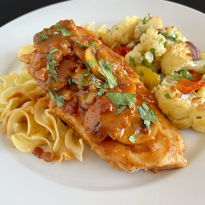 Chicken Marsala with Noodles
