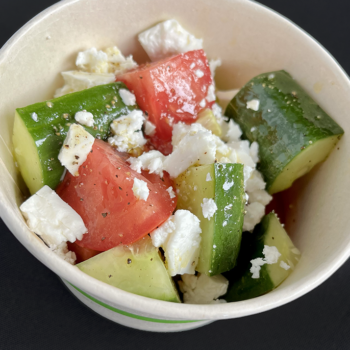 Lemony Cucumber, Tomato and Feta Salad (GF, Veg)