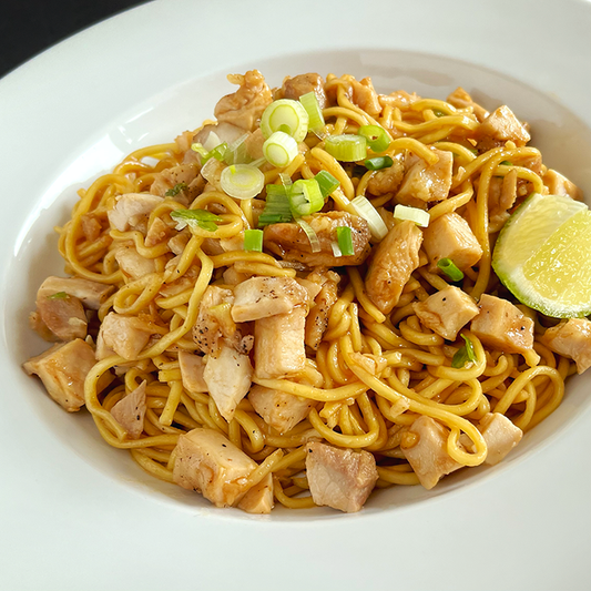 Hoisin Garlic Noodles with Chicken (DF)