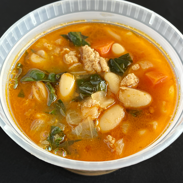 Lemony White Bean Soup With Turkey and Greens (GF, DF)