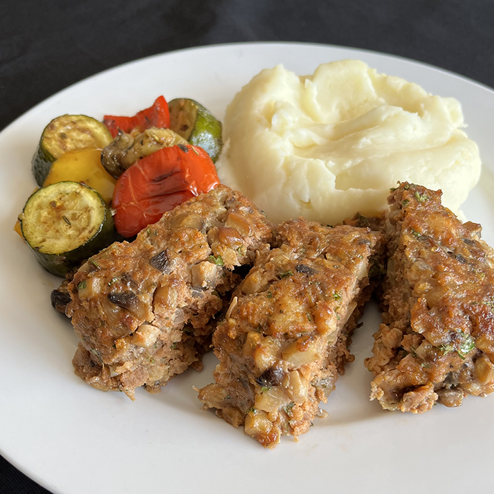 Classic Meatloaf with Garlic Mashed Potatoes