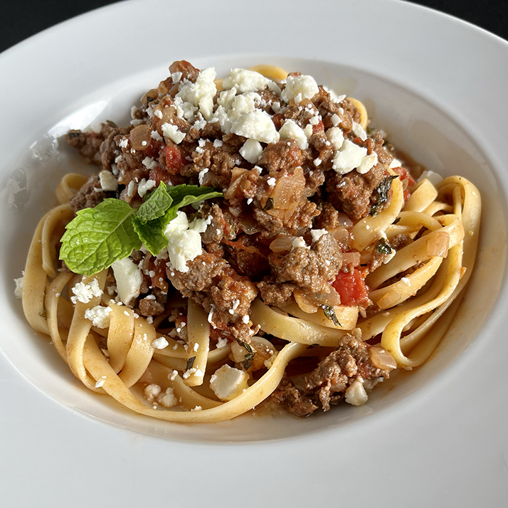Linguini with Middle Eastern Spiced Beef