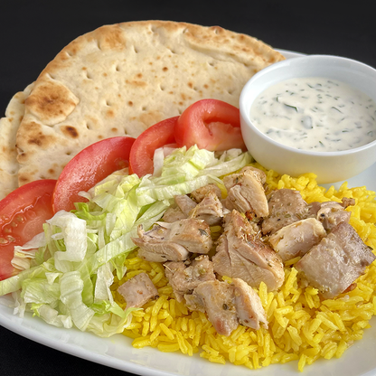 Street Cart-Style Chicken with Rice and White Sauce (GF)