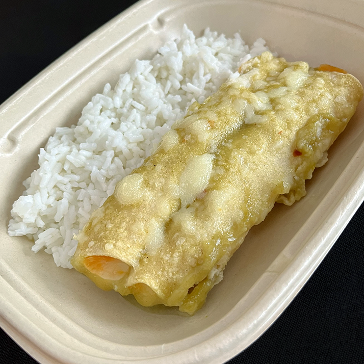 Salsa Verde Cheese Enchiladas with Rice (GF, V)