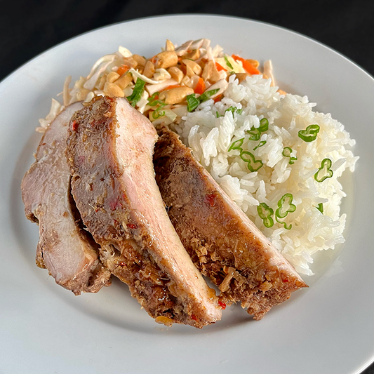 Vietnamese Braised Pork Ribs with Coconut Rice (DF)